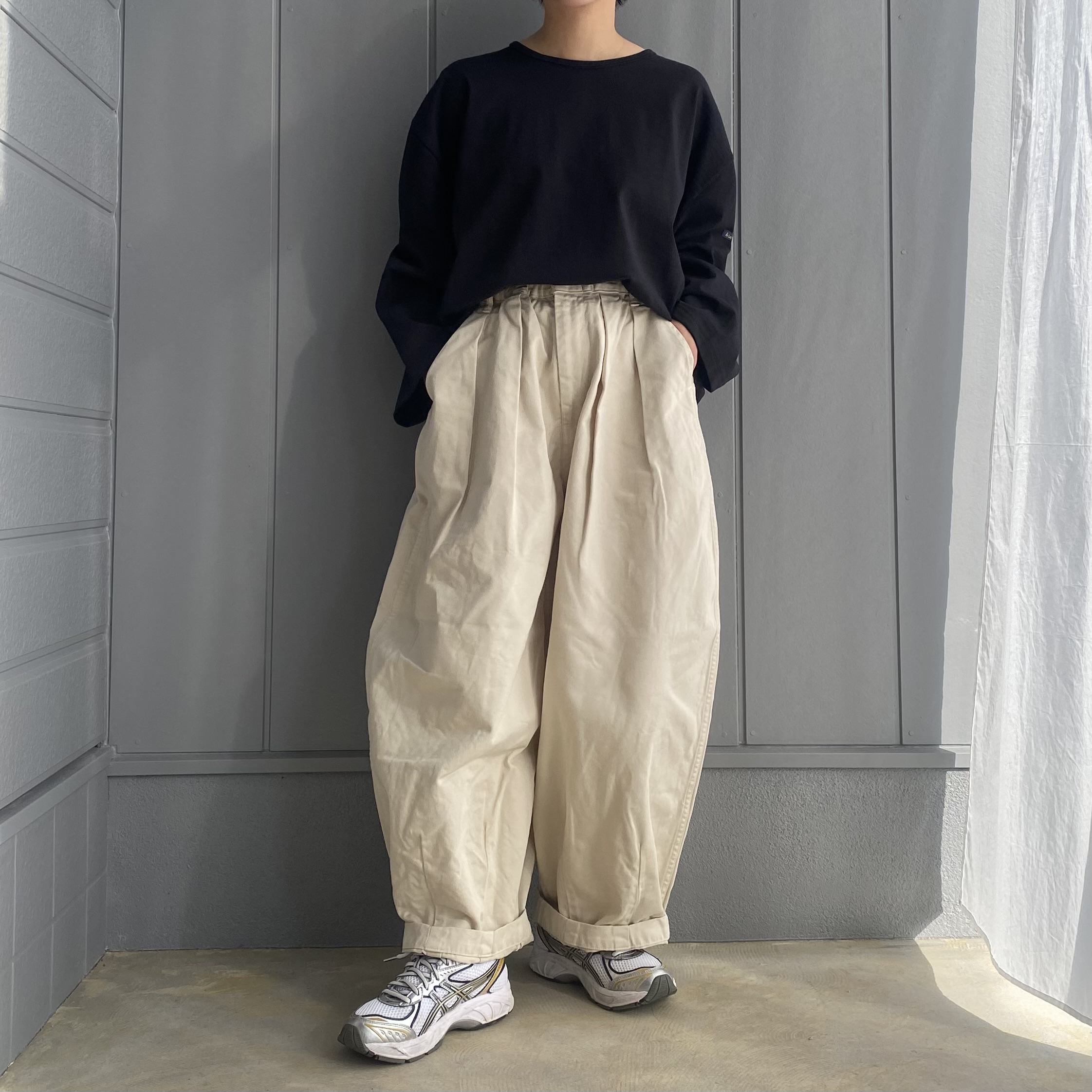 専用　ヴェリテクール veritecoeur コットンナイロンストレートパンツ 楽天市場】【20%OFF】【Veritecoeur】コットンナイロン