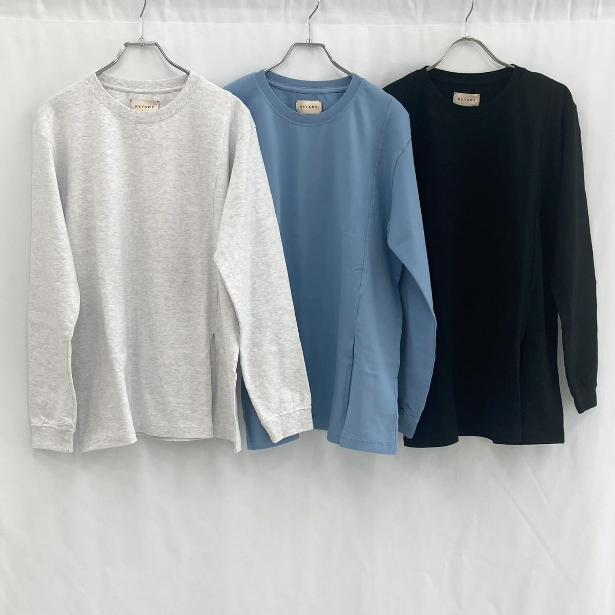 楽天市場】【MEYAME】SLIT LONG SLEEVE TEE スリットロング