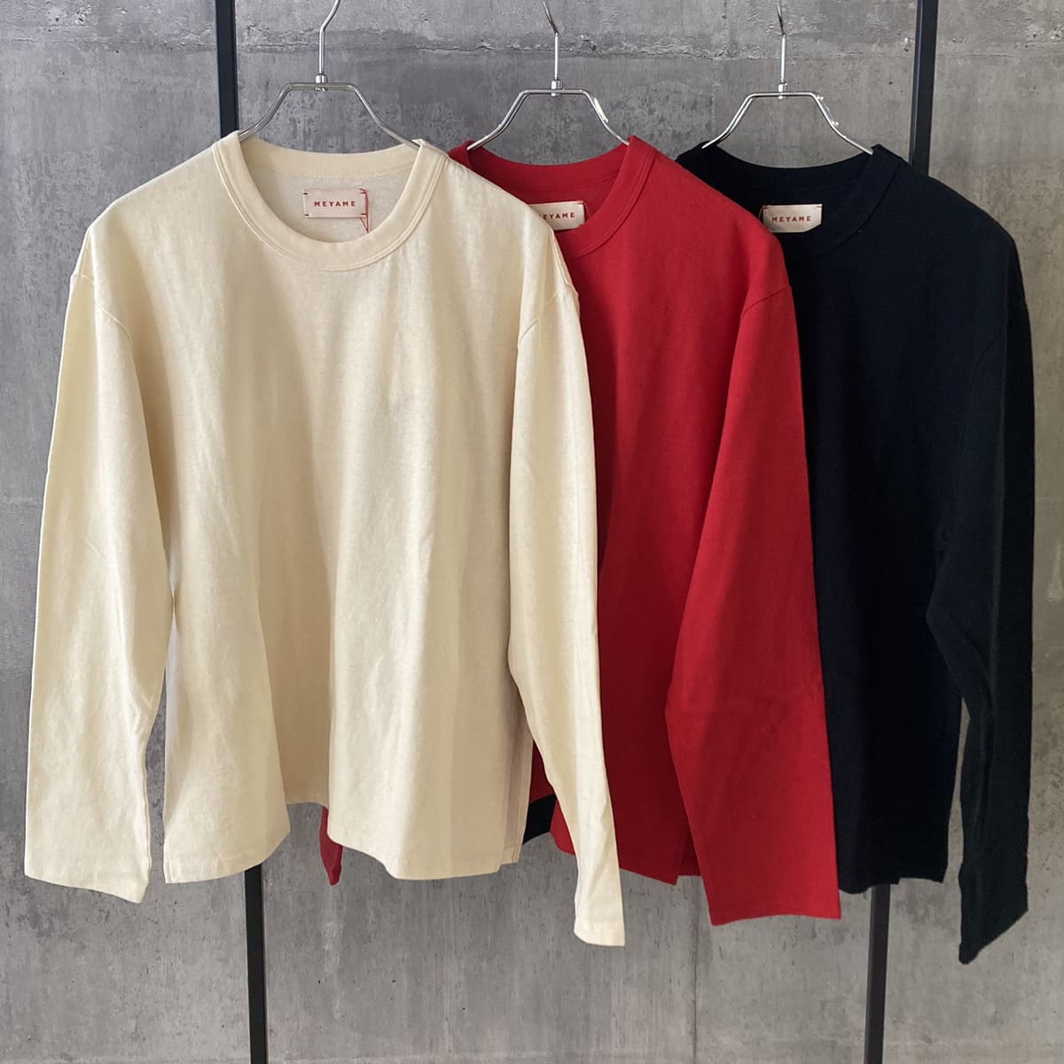 ★マラソン中ポイント5倍★【30%OFF】【MEYAME】SIDE SLIT LONG SLEEVE TEE サイドスリットロングスリーブTシャツ [MEY-2114] メヤメ｜LANEIGE