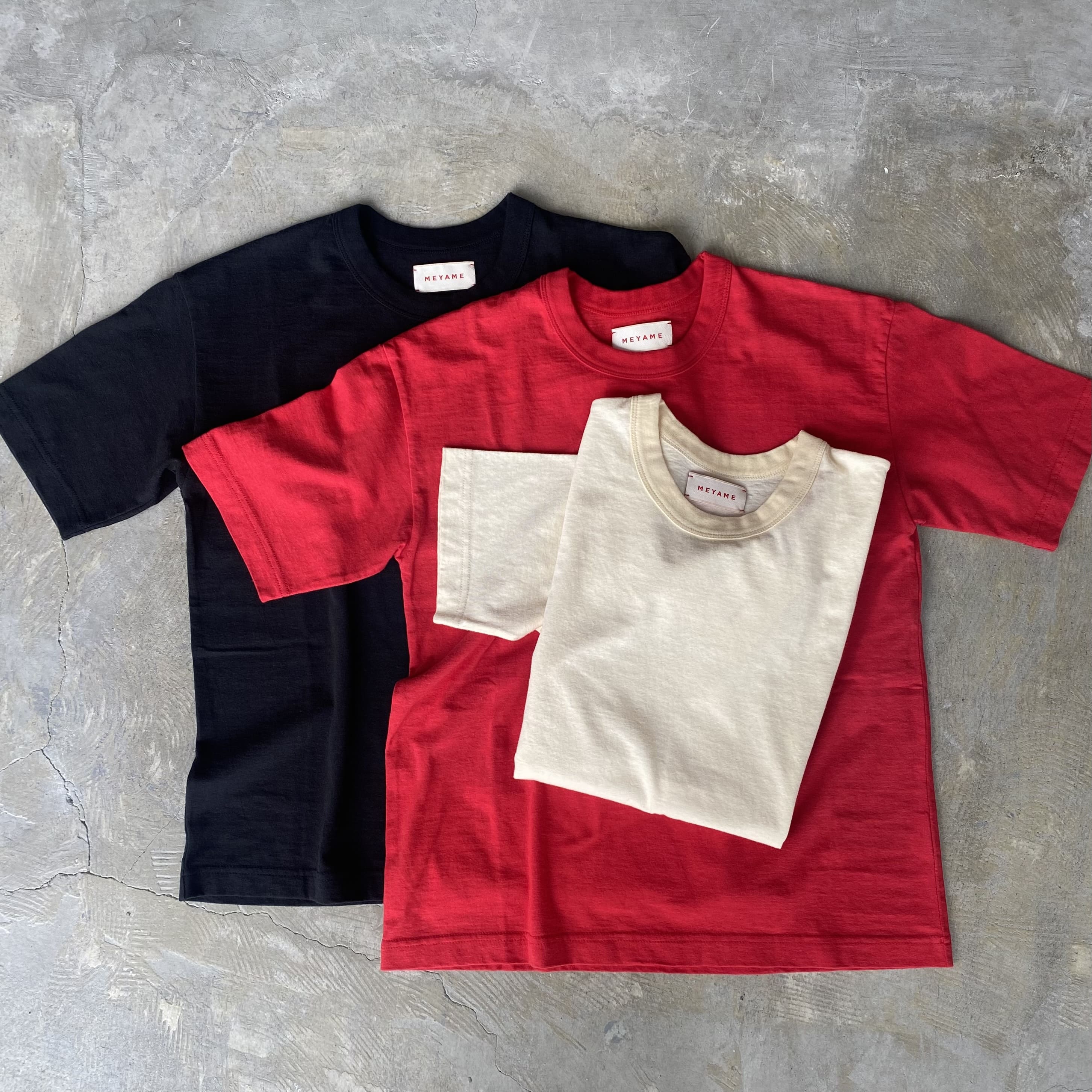 MEYAME メヤメ COTTON KNIT TEE コットンニット Tシャツ MEYAME】COTTON KNIT TEE コットンニットTシャツ メヤメ | laneige