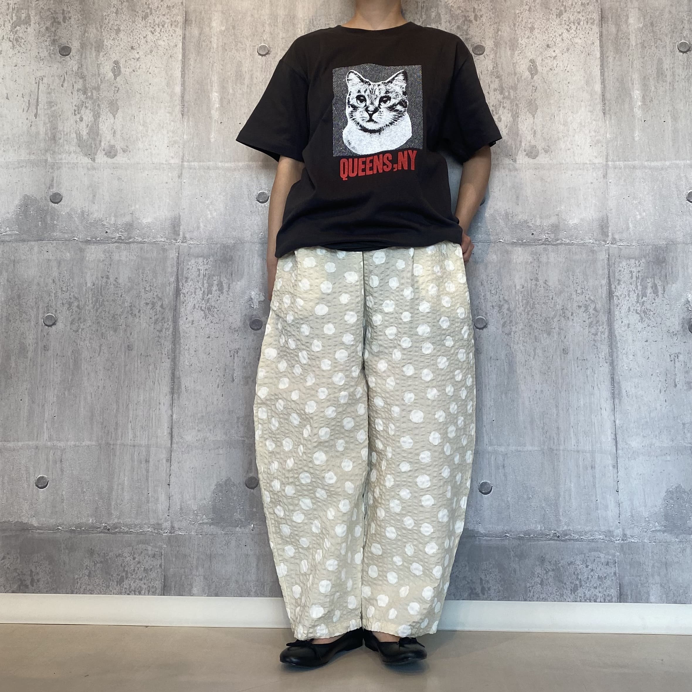 【GOOD MOTIVE TEE】CAT PRINT TEE 猫プリント半袖Tシャツ Mサイズ 全2色26SS