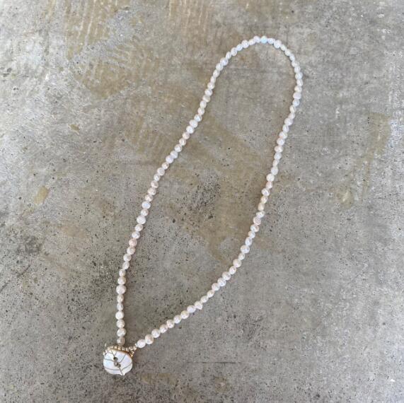 【tane】木枯らし ネックレス シェルパールボタンネックレス tane jewelry タネ
