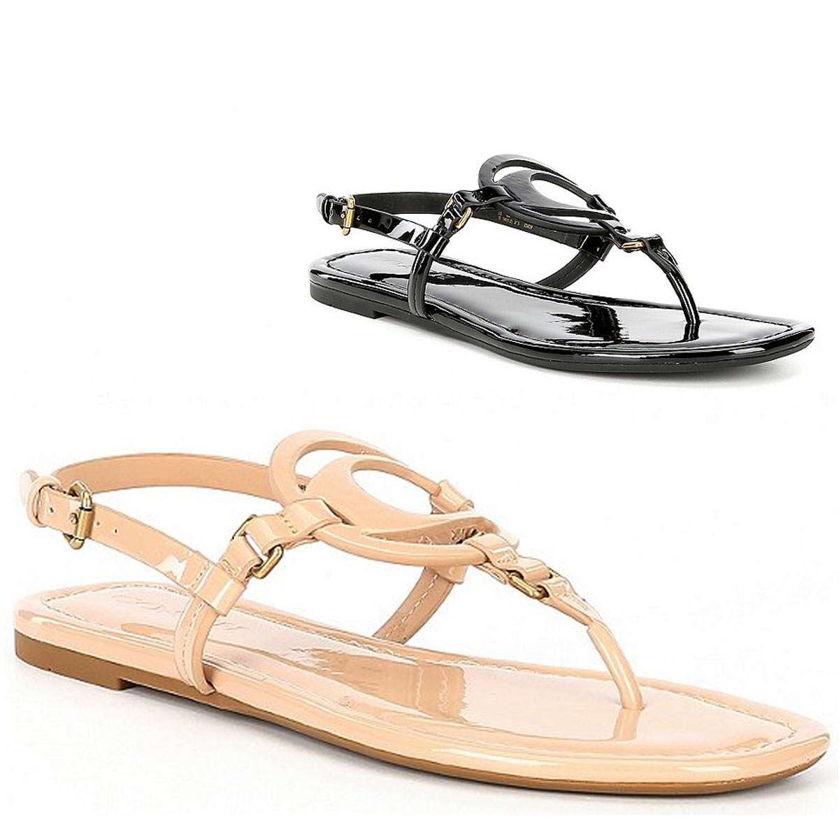 楽天市場】Coach コーチ サンダル Vae Skimmer Slingback Flat Sandals
