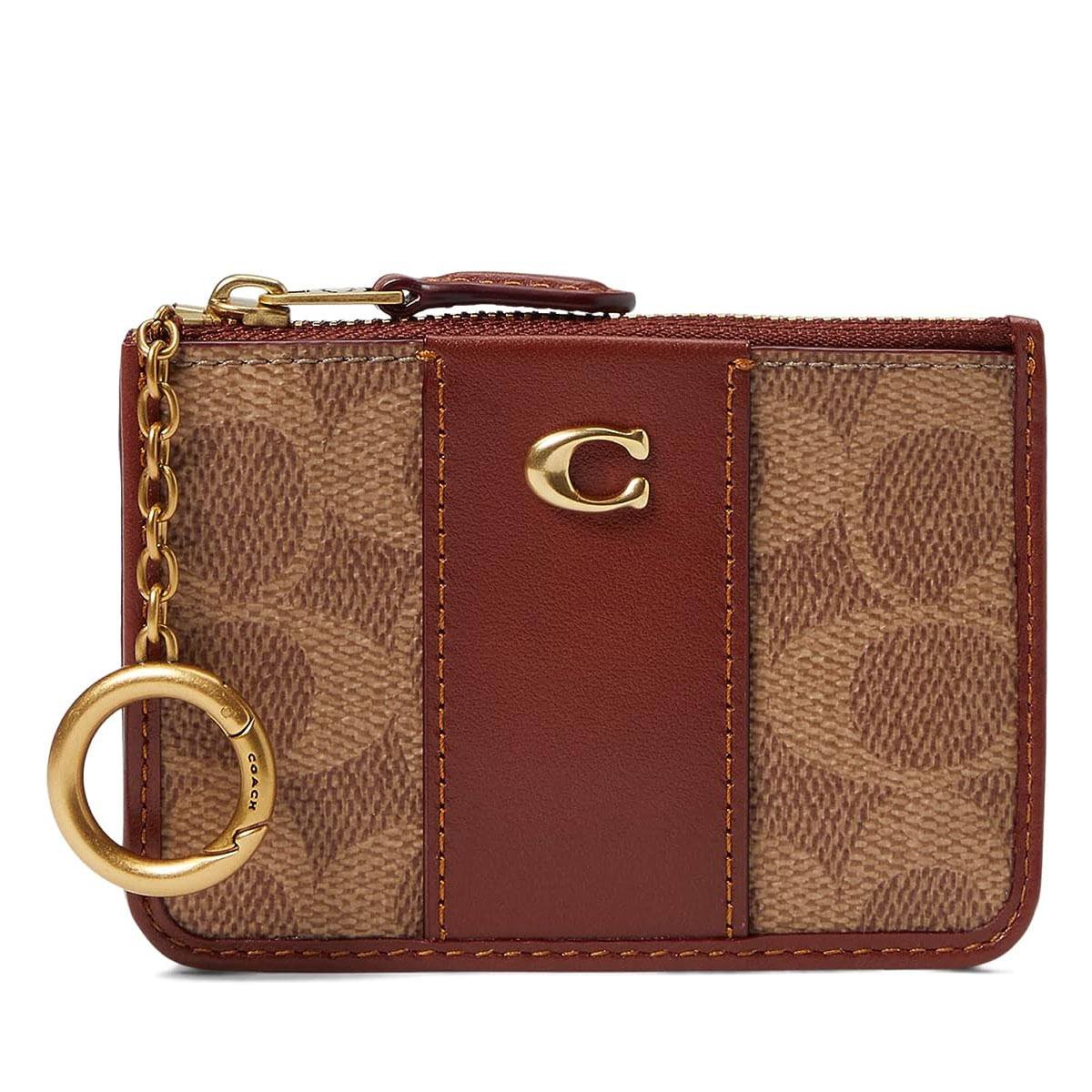 【極美品】コーチ/コインケース/カードケース/コンパクト財布/キーチェーン付き COACH コーチ カードケース コインケース キーリング 新作 新品