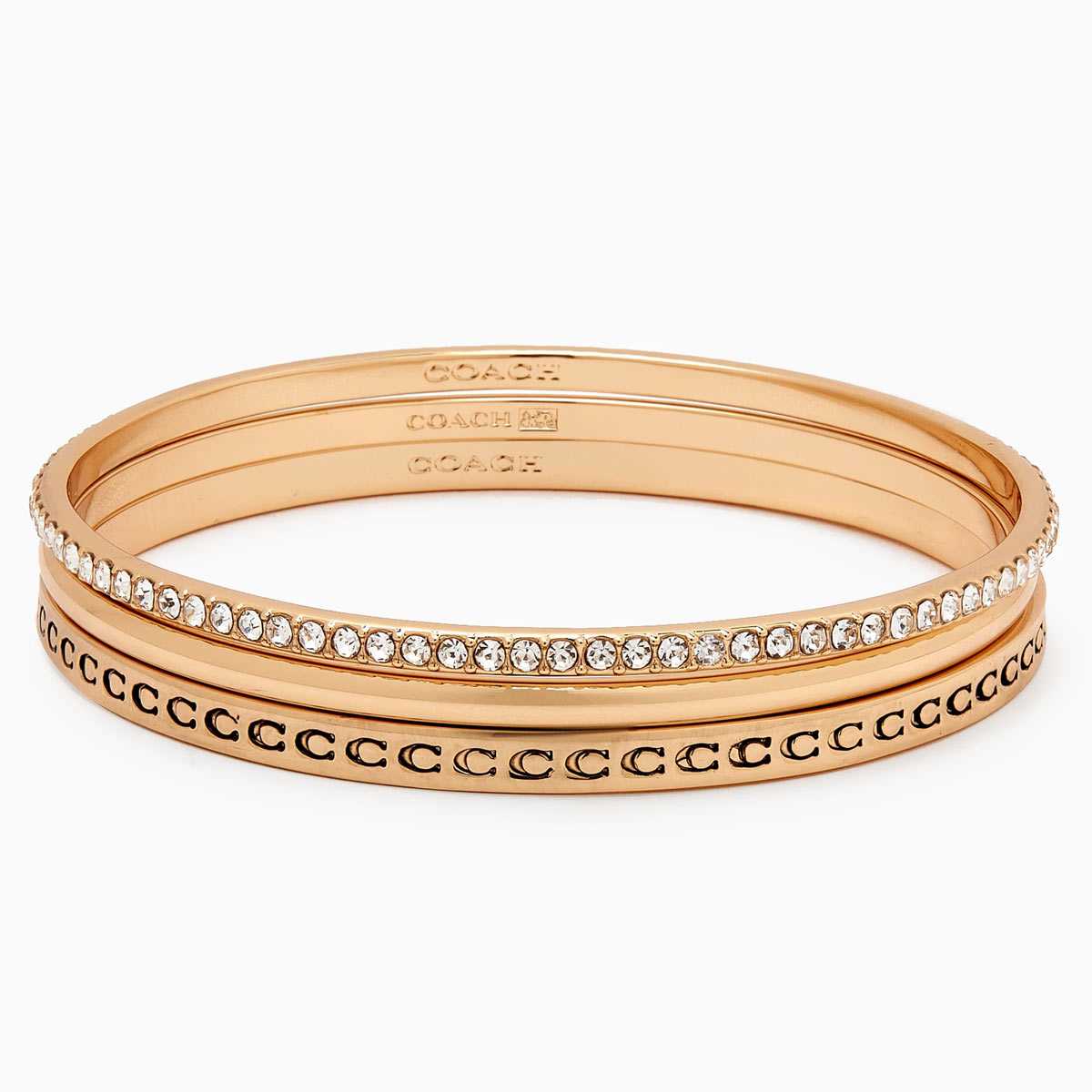 楽天市場】Coach コーチ Signature C Logo Bangle Bracelet Set