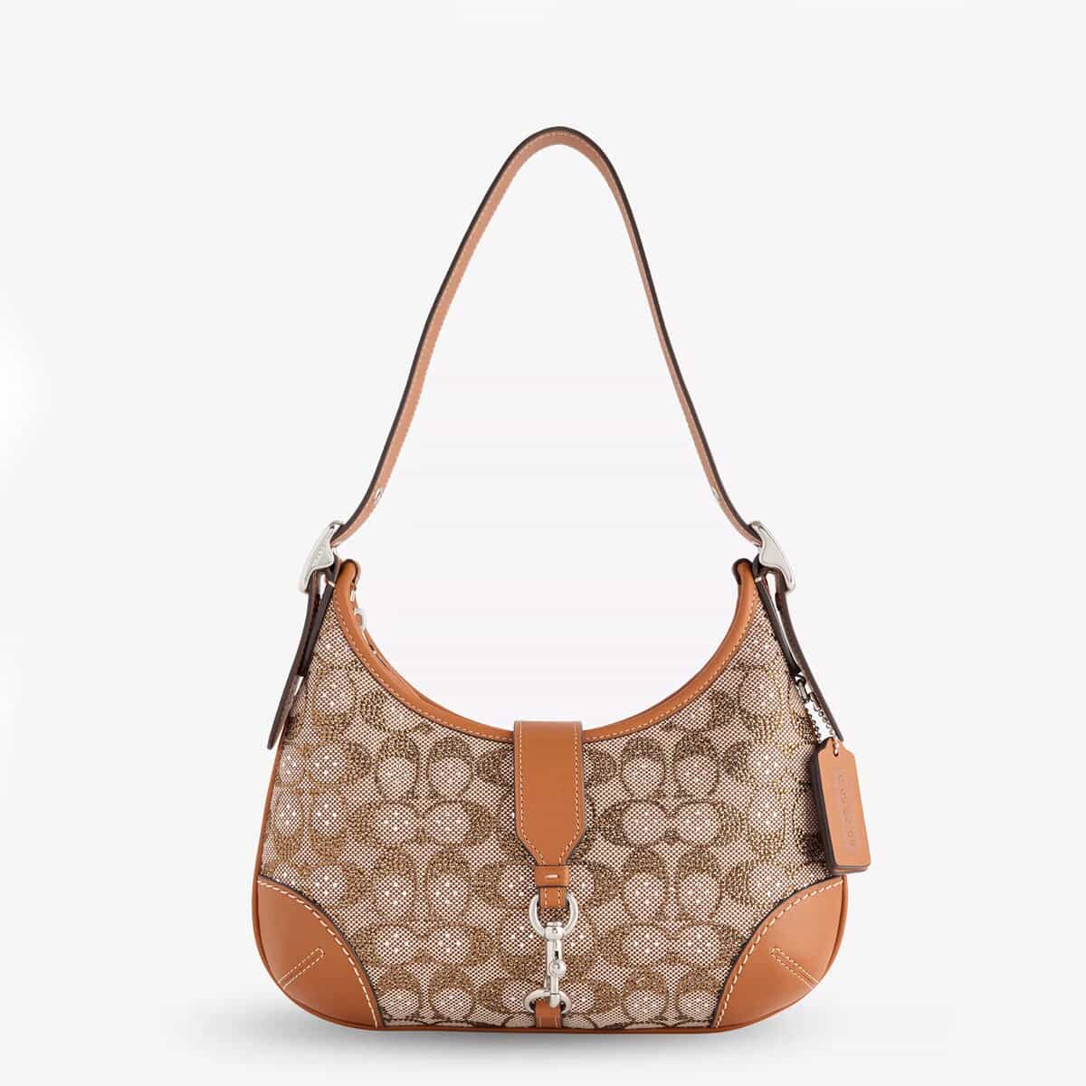 美品 希少 COACH コーチ ホーボー ワンショルダーバッグ スウェード 茶 COACH コーチ スウェードレザー・ベルテッド ショルダーバッグ