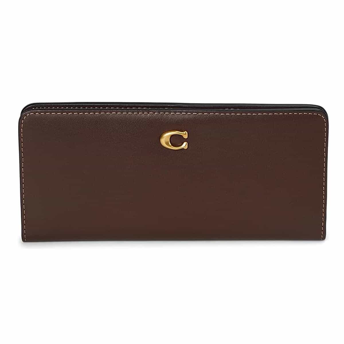 コーチ職 長紙入れ レディース ブランド名 本革 成年者  薄べったい 今めかしい ながさいふ COACH