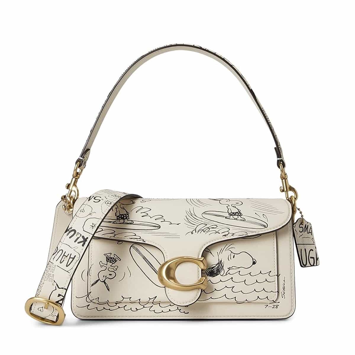 COACH スヌーピー刺繍 レザーショルダーバッグ 楽天市場】コーチ スヌーピー コラボ ショルダーバッグ