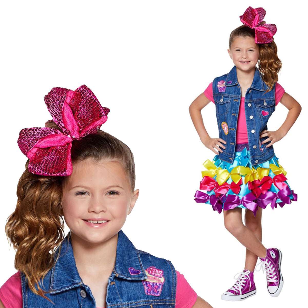 ジョジョシワ コスプレ 子供服 ドレス ワンピース リボン ハロウィン キッズ JoJoSiwa｜LAngelina