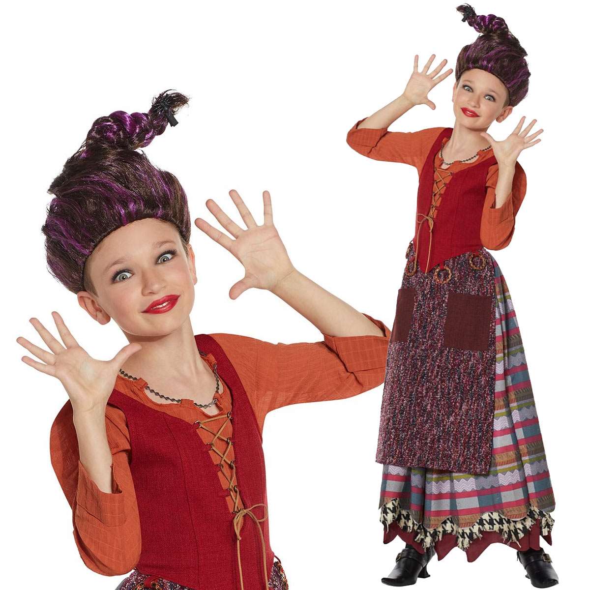 ホーカス ポーカス メアリー コスプレ 魔女 衣装 子供 大人 本格バージョン ハロウィン 仮装 ディズニー 大きいサイズ Hocus Pocus｜LAngelina