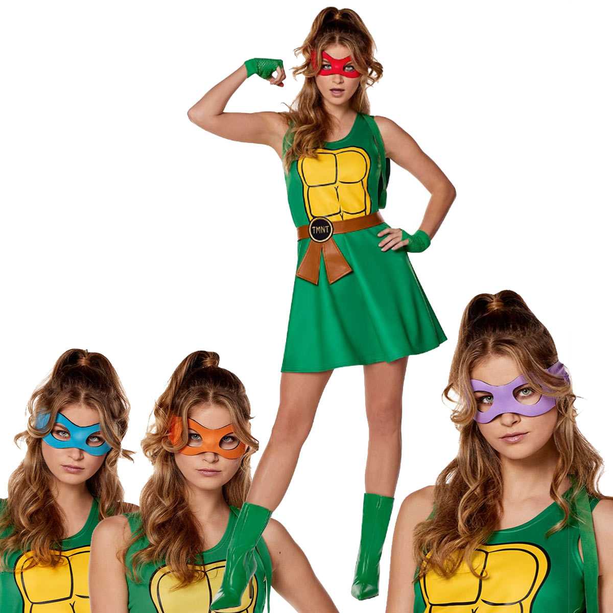 ミュータントタートルズ コスプレ ワンピース 大人用 女性 衣装 専門 コスチューム パニック Teenage Mutant Ninja Turtles