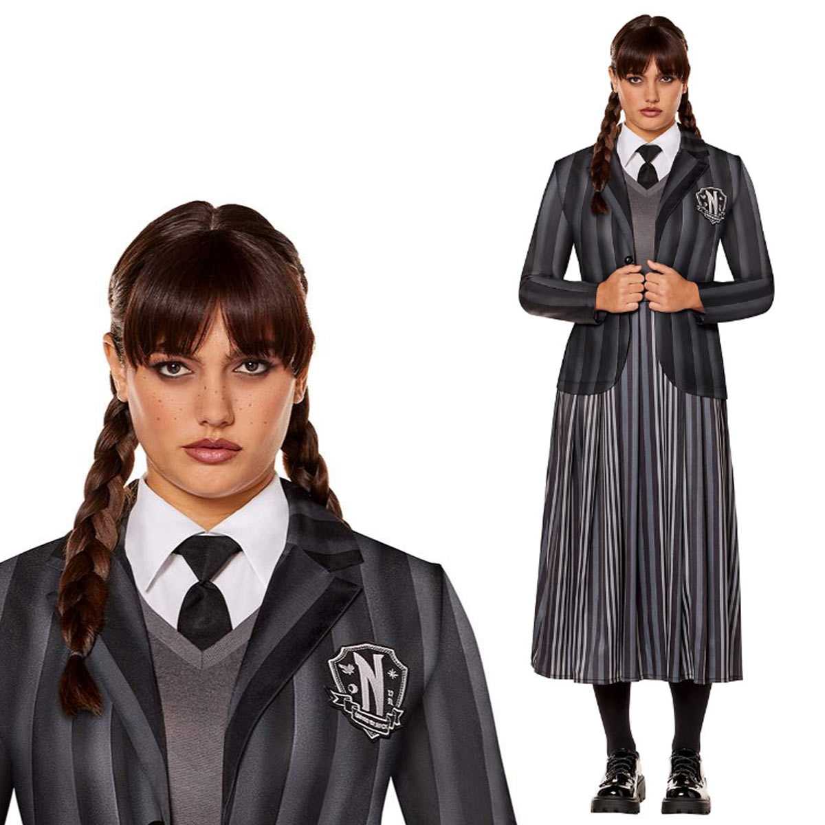 【ハロウィンに！】ウェンズデー制服6点セット！ 楽天市場】ウェンズデー コスプレ 衣装 アダムスファミリー 仮装