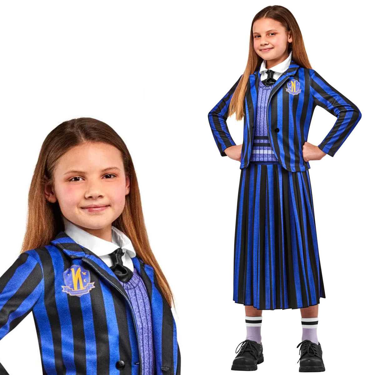 ウェンズデー コスプレ 衣装 アダムスファミリー 仮装 キッズ子供 制服 ワンピース ハロウィン Wednesday