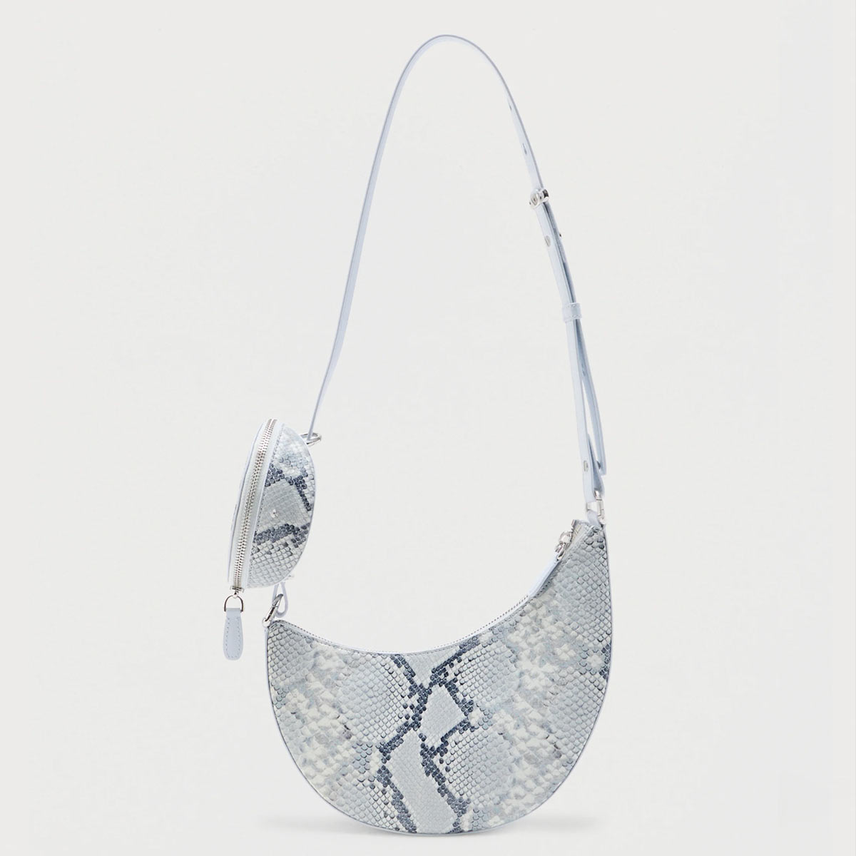 Duo Snake Embossed Crossbody Bag ショルダーバッグ ブランド名 本革 レディース 小さめ 御釣り入れ ミニ合切袋付き添い人 曲がった掛け ケイトスペード