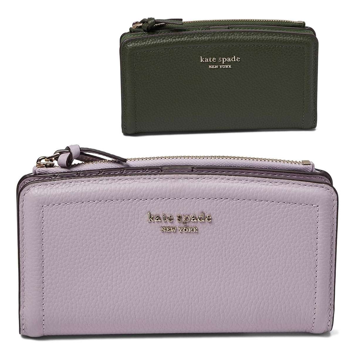 ケイトスペード 紙入れ レディース 二つ折り ブランド名 分かりやすい ジッパー  御釣り入れ 薄型 kate spade new york