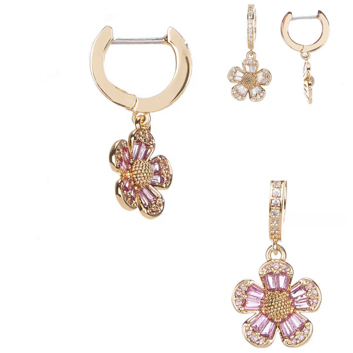 ケイトスペード ピアス ブランド フープ 花フラワー ジルコニア かわいい ゴールド つけっぱなし kate spade