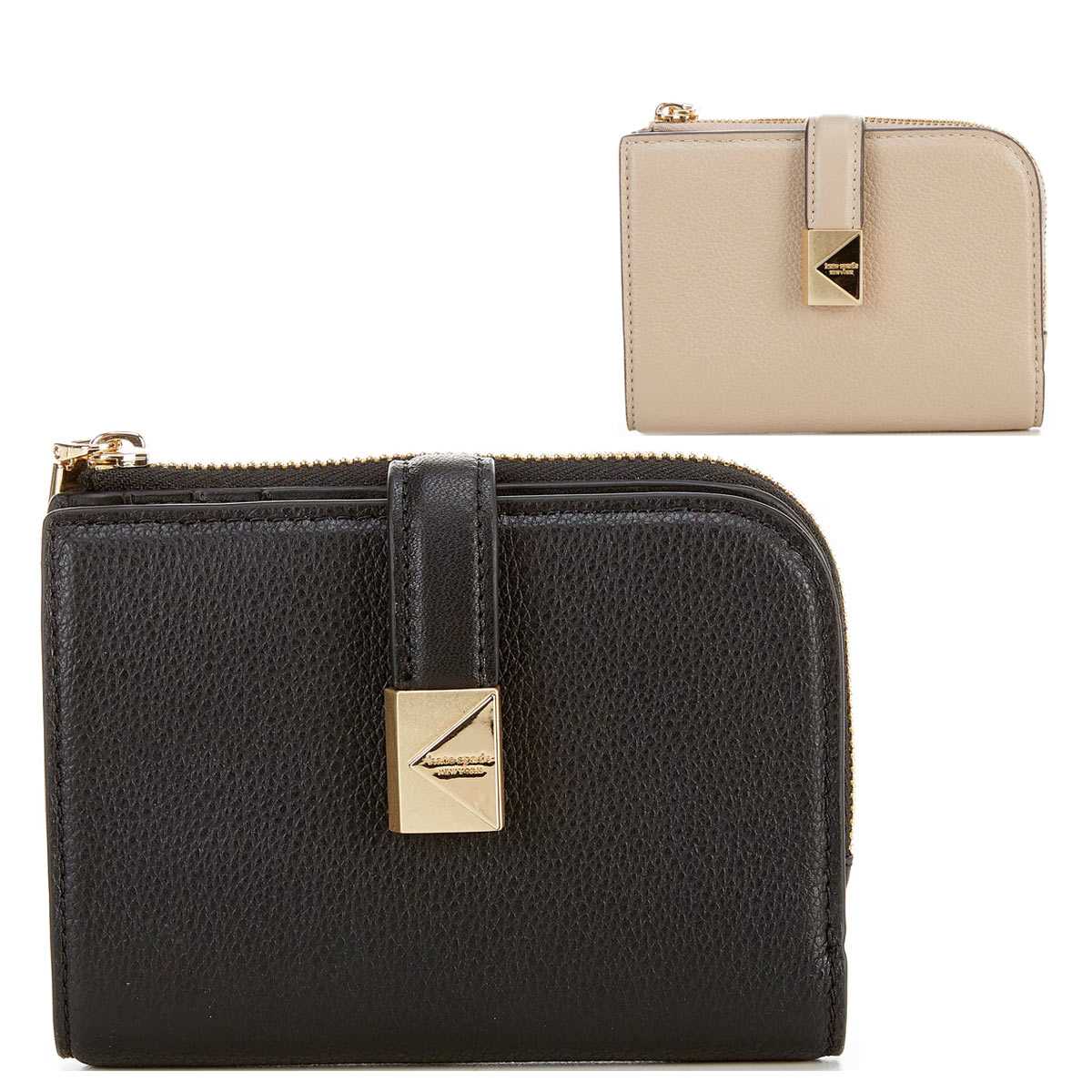 ケイトスペード 紙入れ 二つ折り レディース ブランド名 本革 ジッパー 御釣り入れ 大売り出し Kate Spade New York