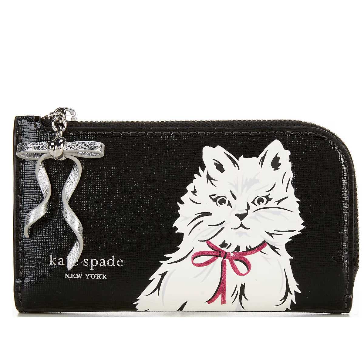 新品　ケイトスペード 財布　折財布　犬　コンパクトウォレット　Floral  革 新品 ケイトスペード 財布 折財布 犬 コンパクトウォレット