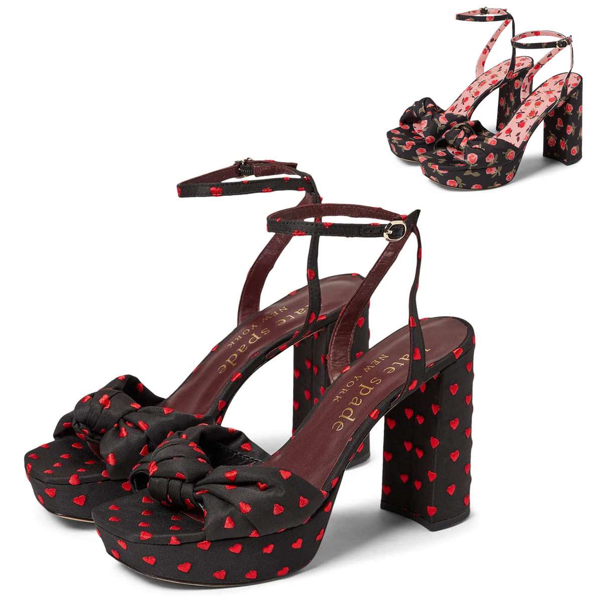 ケイトスペード サンダル レディース ヒール リボン ハート オシャレ 大きいサイズあり かかと付き Kate Spade New York｜LAngelina