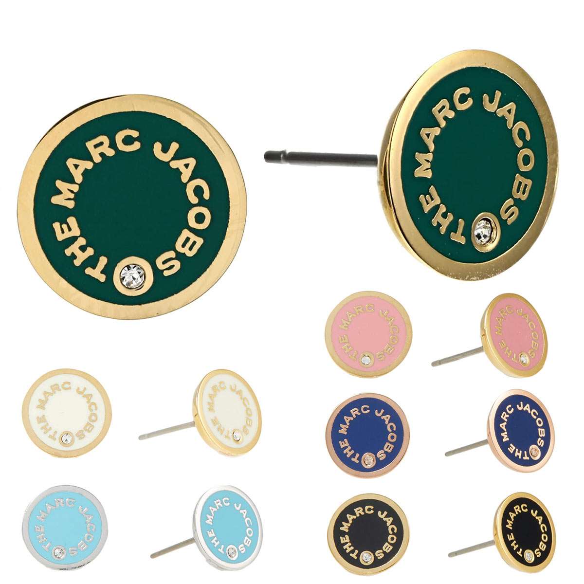 アクセサリー MARC JACOBS LOGO DISC ENAMEL STUDS M0008544 MARC JACOBS LOGO DISC ENAMEL STUDS PEACH ROSEGOLD