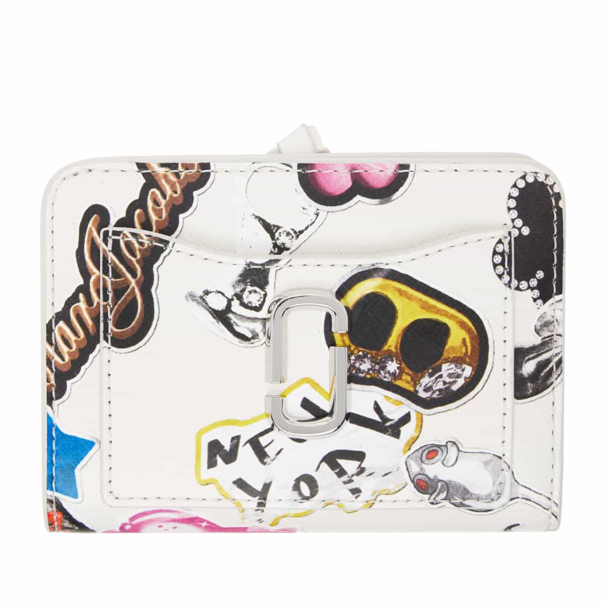 マークジェイコブス 紙入れ レディース 二つ折 ブランド名 パウダーコンパクト 小さめ 本革 可愛らしい marc jacobs