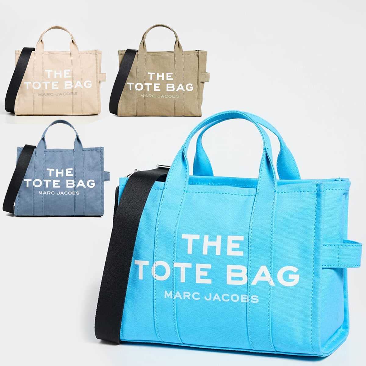 【美品】マークジェイコブス　ザ トートバッグ 2way ロゴ キャンバス トート MARC JACOBS マーク・ジェイコブス 2WAY トートバッグ レザー