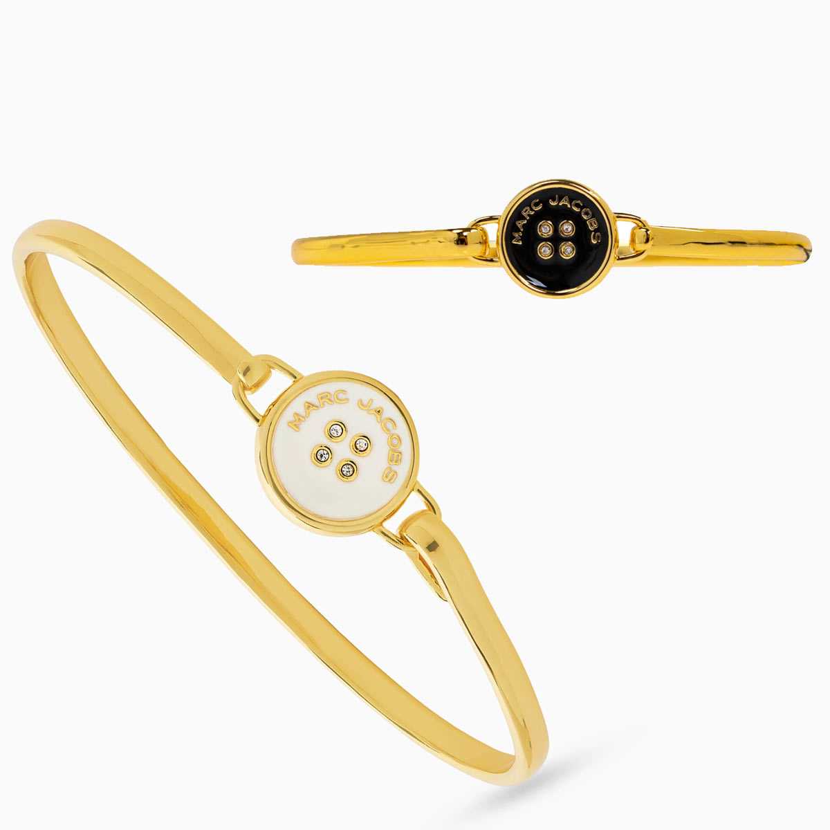 マークジェイコブス ブレスレット レディース ブランド ゴールド シンプル ロゴ 太め つけっぱなし Marc Jacobs