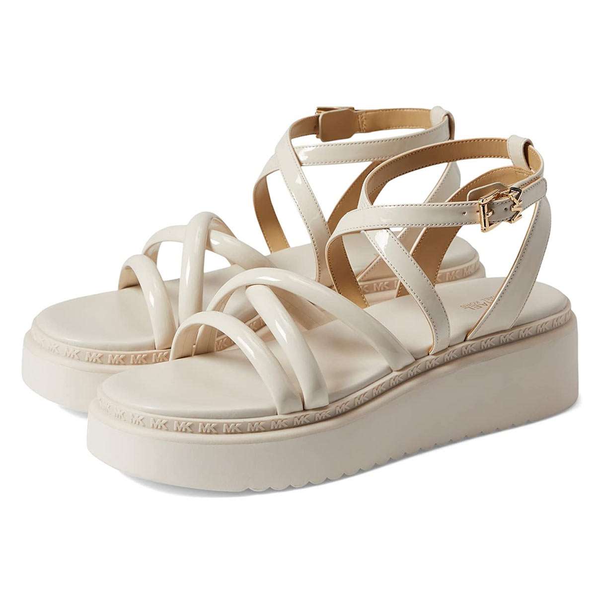 MICHAEL KORS BERKLEY ブラウンレザーサンダル ラルフローレン Ralph Lauren ラルフ レディース サンダル エラー 茶色