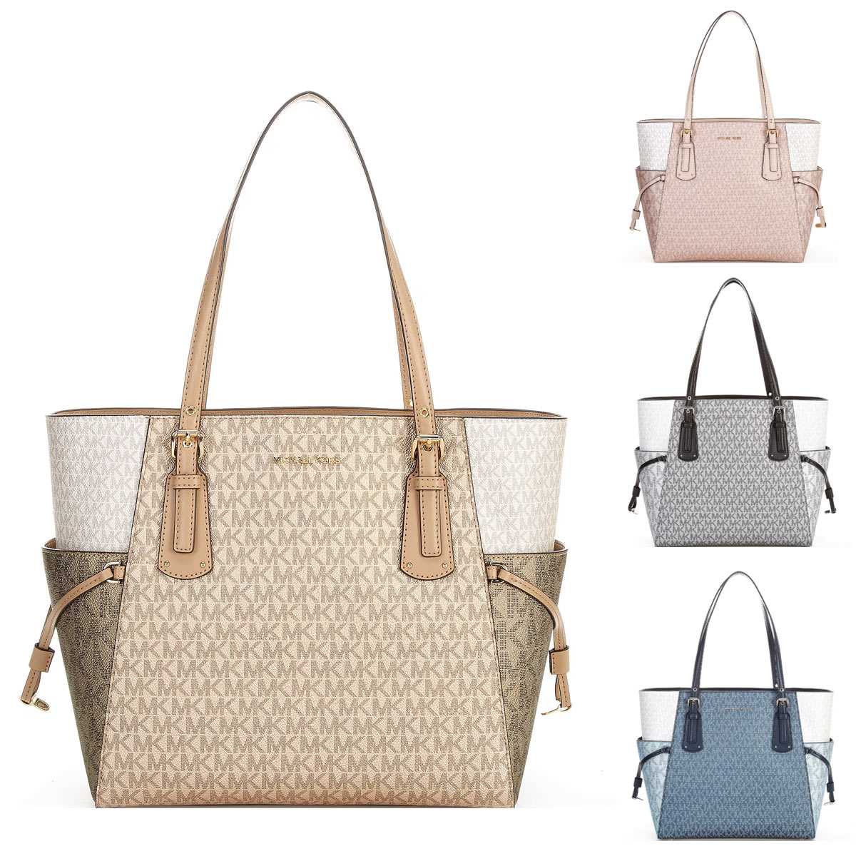 マイケルコース トートバッグ ブランド レディース 大きめ ファスナー付き 自立 モノグラム レザー Michael Kors 43,140円