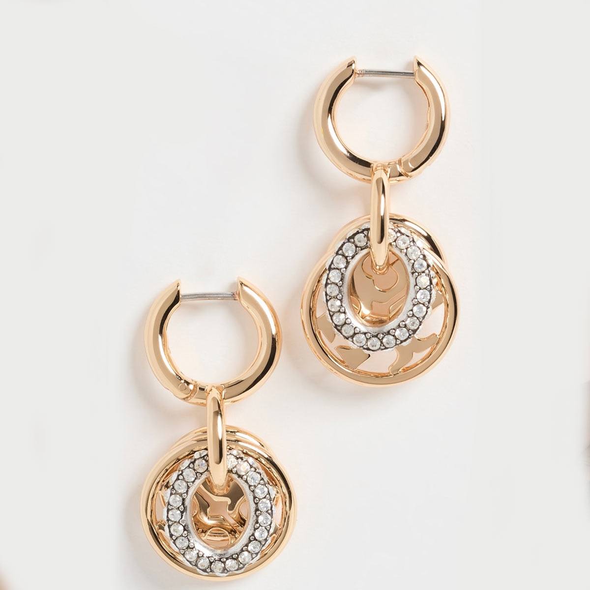 楽天市場】トリーバーチ ピアス ブランド フープ 3連 18k18金 大ぶり