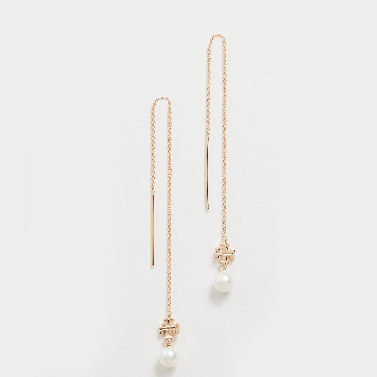 トリーバーチ ピアス ブランド ロゴ パール真珠 チェーン 揺れる 18k18金 セール Tory Burch 21,816円