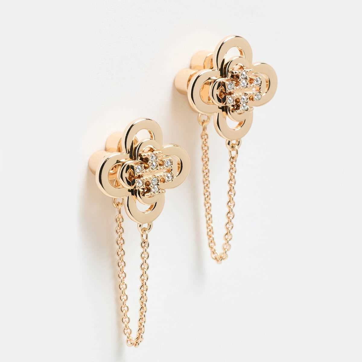 トリーバーチ ピアス ブランド レディース 揺れる チェーン ゴールド キャッチ つけっぱなし Tory Burch