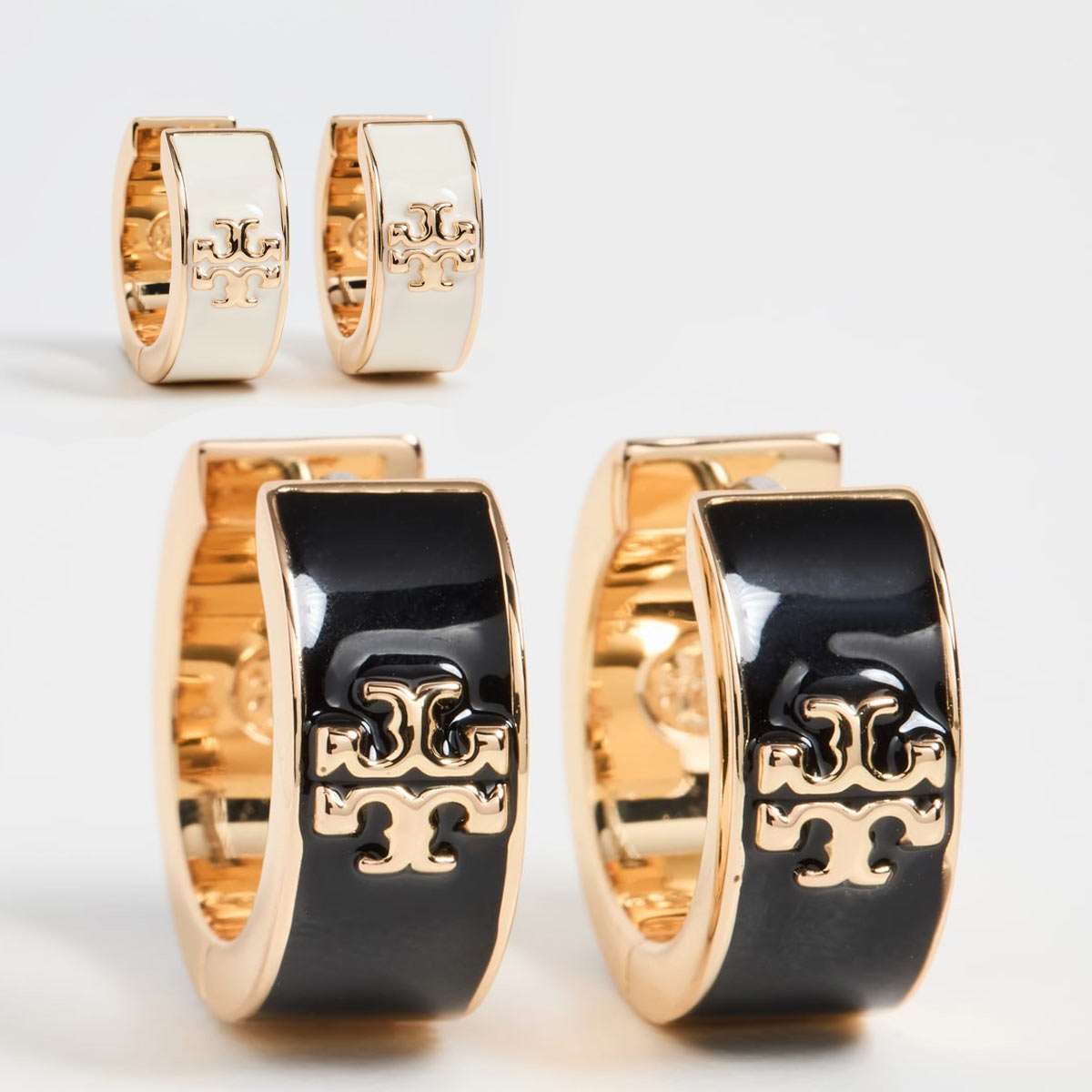 トリーバーチ ピアス リング フープ 黒 ブランド シンプル 人気 プレゼント Tory Burch｜LAngelina
