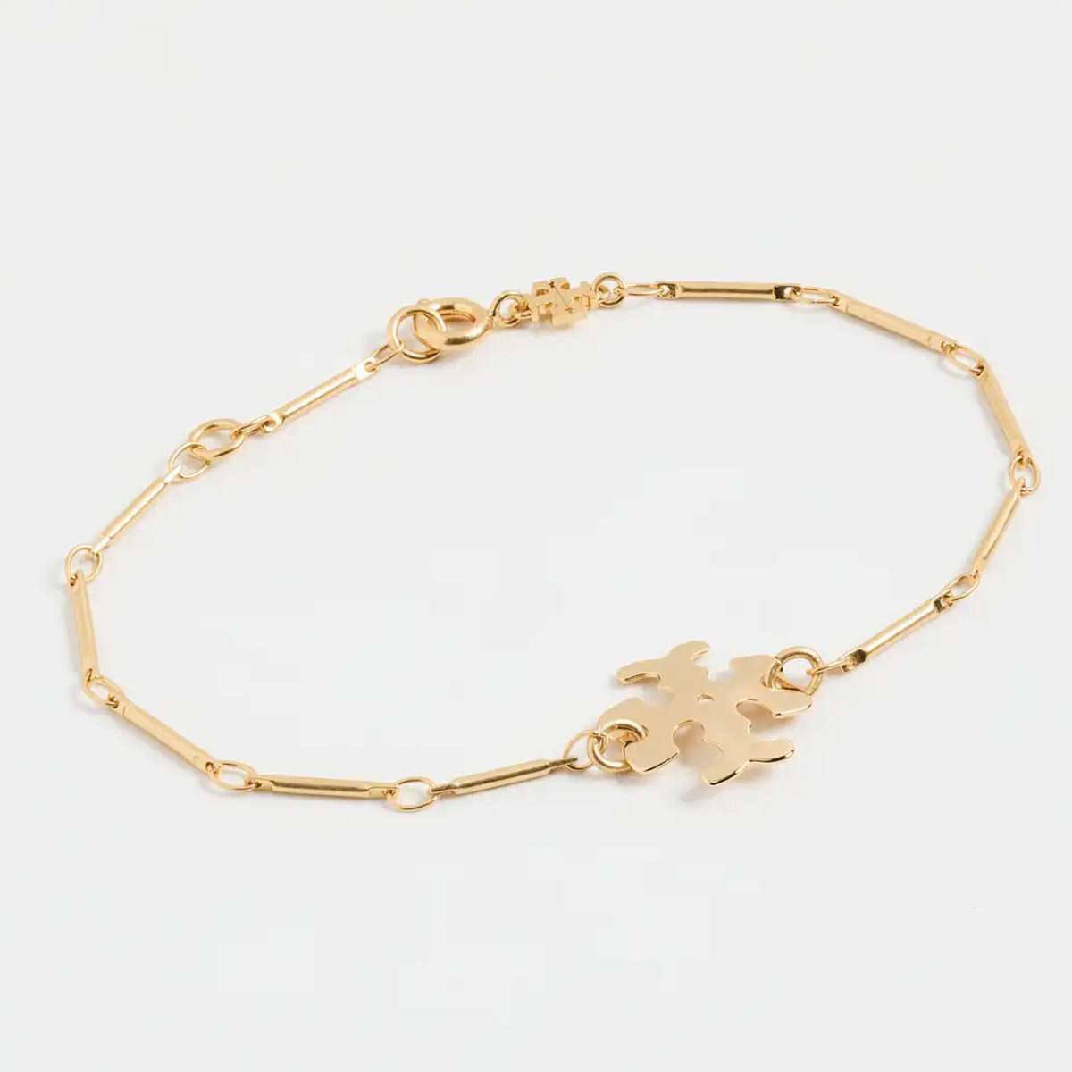 【美品】トリーバーチ　バングル　ブレスレット　ゴールド　ブラック　ロゴ　エナメル TORY BURCH トリーバーチ ブレスレット キラ エナメル 90550