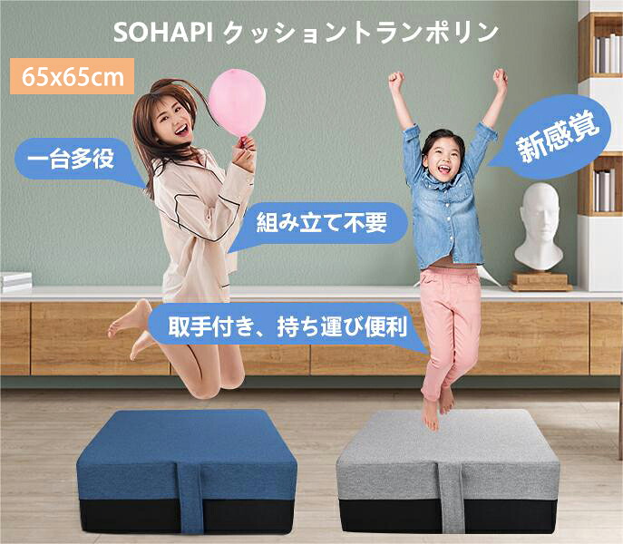 【5%OFF+尖んがり2倍】トランポリン 座蒲団【65x65糎】大型 高手向かい 室内用 こども用 成年者用 静音住まい用 身寄り用 ミニトランポリン 運動すること 形づくる 食事制限上滑り打ち切り産業