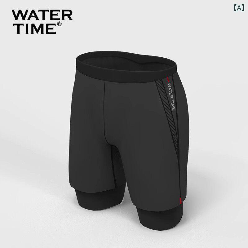 海食麺麭 メンズ 水泳着 WaterTime 水浴び ズボン下 メンズ 防 恥ずかし 冬 二 重 遊撃手 砂浜 帽 ゴーグル 3点 仕掛ける