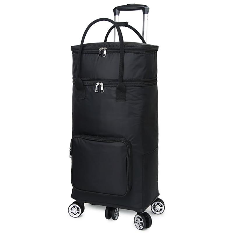 Fuyutu ショッピングカート 折り畳み 大容量 35L 買い物カート ショッピングキャリー 防水 保冷保温 5輪 静音 横押し 高齢者 女性 軽量 持ち運び 高さ調節 アウトドア 釣り 旅行