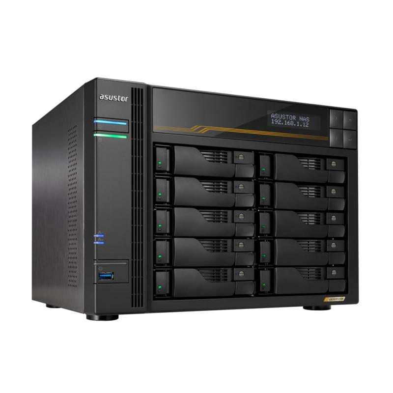 ASUSTOR NAS 一揃いの道具 10ベイ AS6810T Lockerstor 10 Gen3 4xM.2 NvMe SSD拡張スロット AMD Ryzen クアッドコア 2x5GbE 2x10GbE 高速道路界面 DDR5 ECC ランダムアクセス記憶装置 日用品雑貨・文房具・手芸-その他