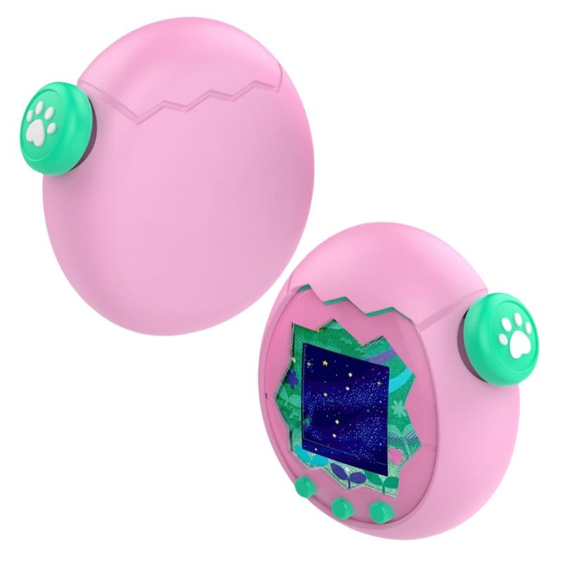 【プレゼントに最適】 For Tamagotchi Paradise ケース(たまごっちパラダイス 対応) 1個入り 優しい手触りのシリコンカバー トラップ付き 衝撃吸収 傷防止 全面保護ケース 指紋防止 装着充電可能 (画像