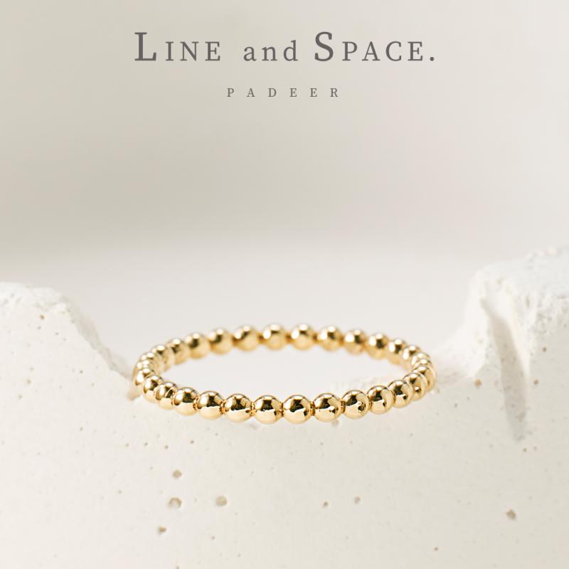 ピンキーリング 指輪 レディース 19 mm ソリッド スモール ラウンド ビーズ リング 14 K ゴールドピンキーリング 女性 ガールフレンド ジョイント 薄型と アメリカ
