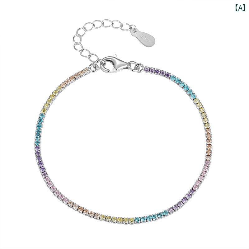 ブレスレット ジュエリー ラグジュアリー ICE BLING S925 スター リング シルバー メンズ ラインストーンブレスレット ジルコン テニスブレスレットと アメリカ レディース ヒップ ホップ ジュエリー
