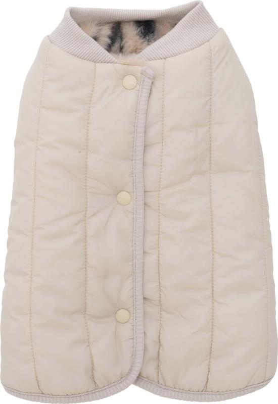 アニマルファー ペット用リバーシブルベストS tassu タッス 2WAY 無地 ヒョウ柄 Animal Fur 168-6793A2