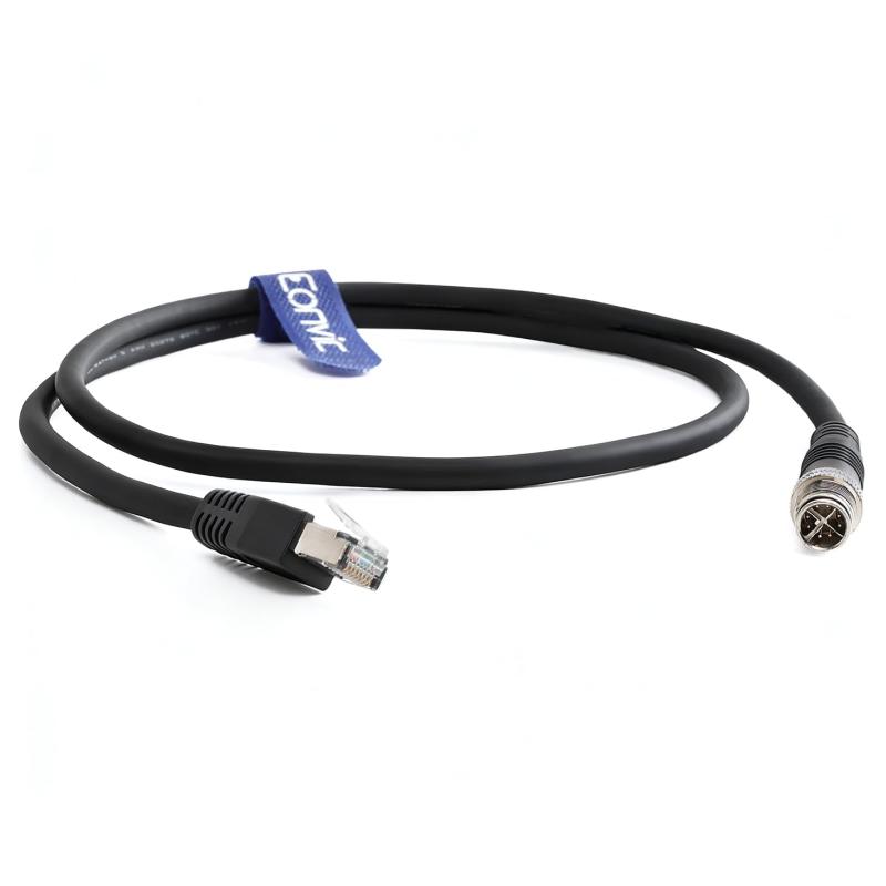 Eonvic（エオンヴィック） イーサネットシールドケーブル M12 X手合い 8空間的関係 -RJ45 雨合羽 工業用網状組織 ハイフレックスケーブル コグネックス用