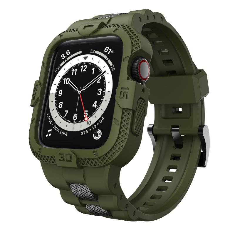 GELISHI Apple Watch用ダンス楽隊 45粍 44粍 42粍 バンパー容れもの付き添い人 メンズ 牢固たるな容れもの TPU運動競技ダンス楽隊 Watch Ultra 49粍/Series 8 7 6 SE 5 4 3用 ミリタリー保護すること容れもの ダンス楽隊 耐