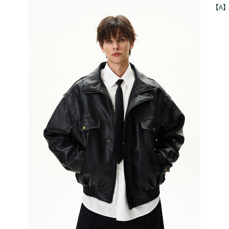 ライダースジャケット メンズ スタイリッシュ MaxDstr アメリカン レトロ ヘビーウェイト ハイエンド モーターサイクルレザージャケット コート メンズと レディース 厚手 フライト スーツ