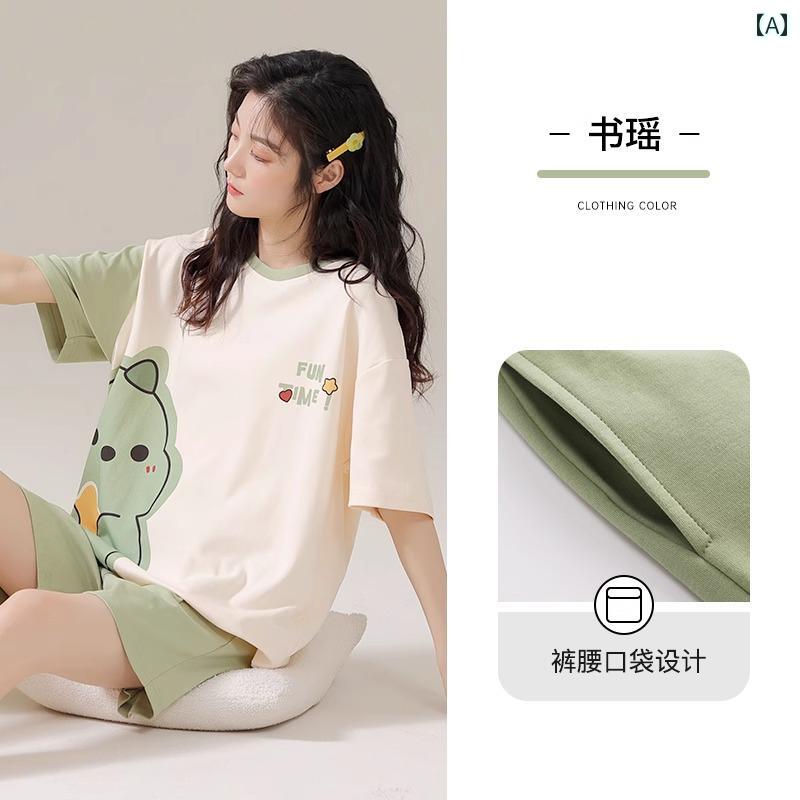 ルームウェア ママ レディース パジャマ パジャマ レディース 夏 半袖 ショート パンツ 薄手 2025年 かわいい 家 着 スーツ 外出 着と しても