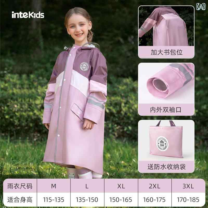 キッズ レインウェア かっぱ 中 大の 子供と 女の子 ランドセル 付き 子供用 レインコート 2025年 防水 男の子と 小学生用