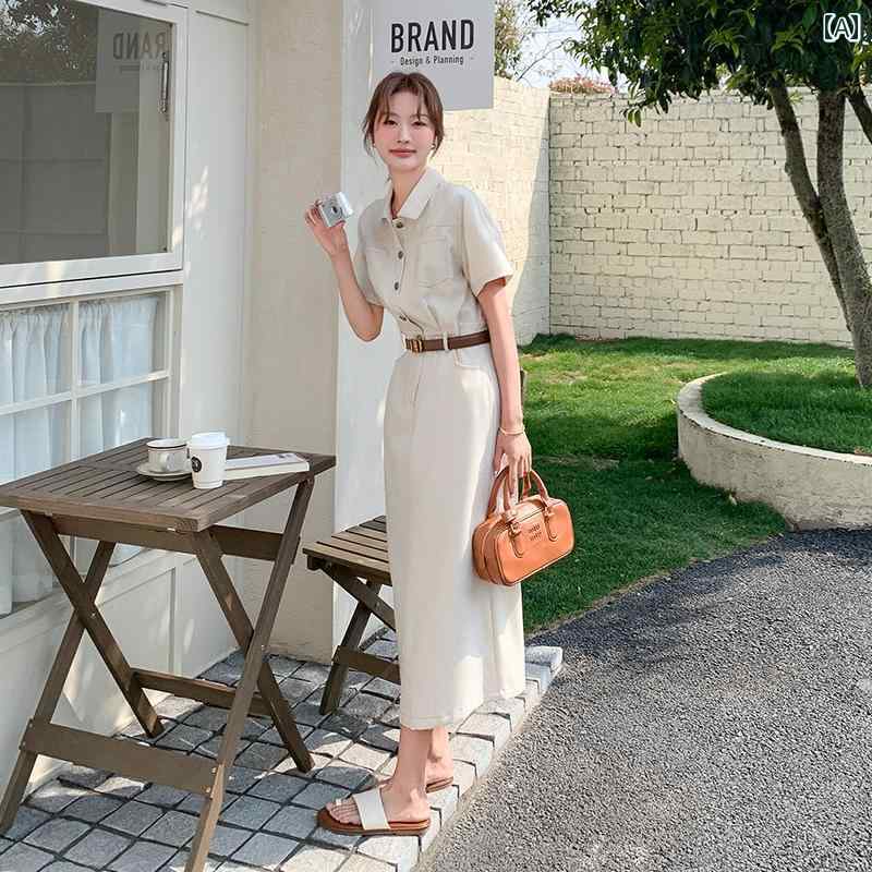 ロングプルオーバー 御召しもの 窈窕たる 夏の レディース ベージュのの 御役目 着 韓国 とても 素晴らしい 酉の方角 スリミングと な プルオーバー 御召しもの