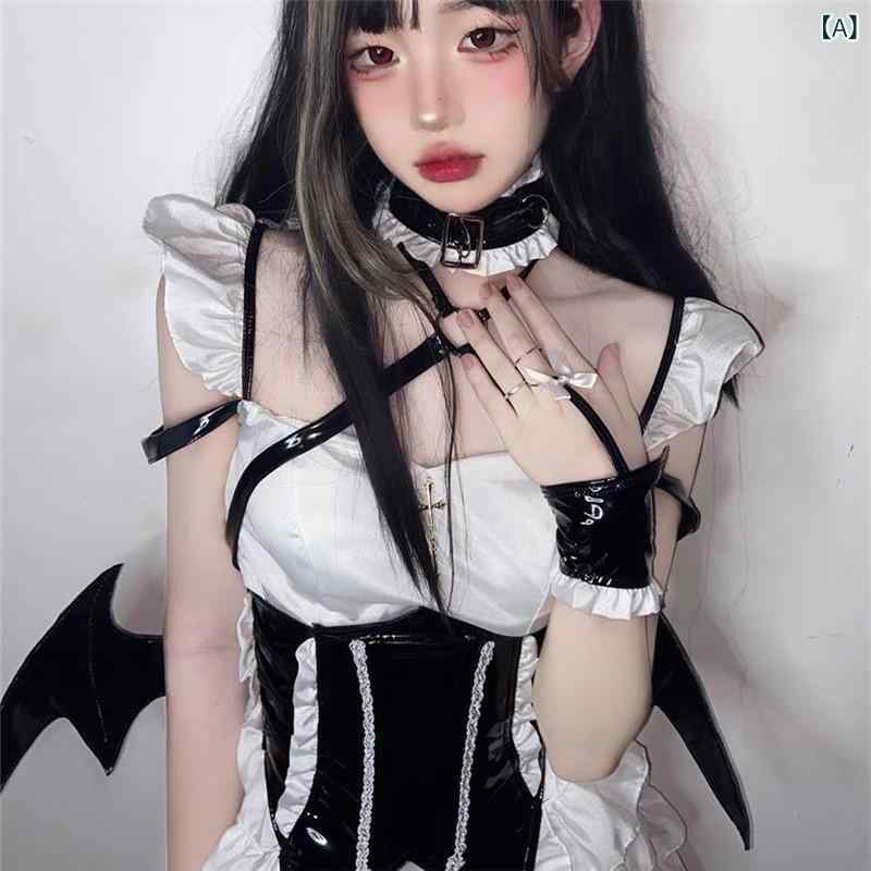 メイド服 サキュバス小 悪魔 メイド 服 ケーキ ふくらみ スカート 甘辛 ドレス ロリータ ハロウィン コス コスチューム