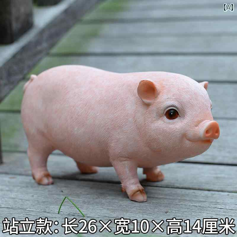 かわいい 飾り 雑貨 女の子や 親友への 贈り物 特に 安価な リビング ルームの 幸運の かわいい ミニ 樹脂 シミュレーション小 動物 豚の 飾り